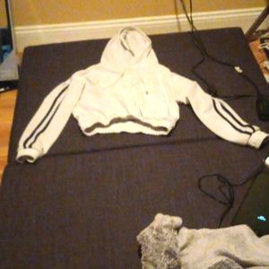 Long sleeve  cropped  hoodie